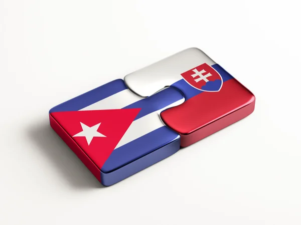 Slovakia Cuba  Puzzle Concept — Stock Photo, Image