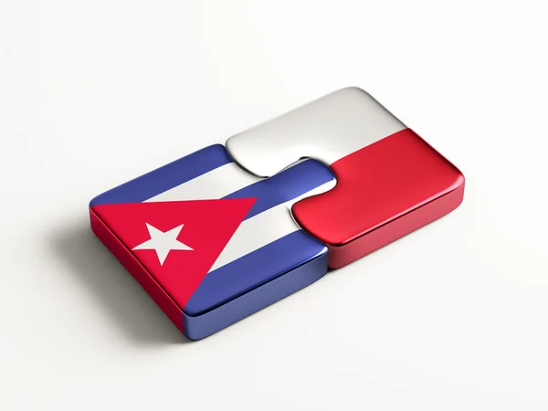 Polonia Cuba Puzzle Concept — Foto Stock