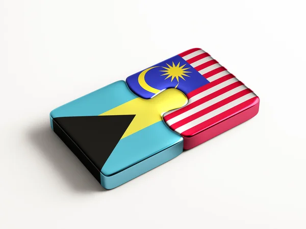 Malaysia Bahamas Puzzle concept — Stock Photo, Image