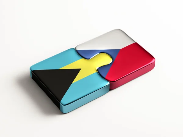 Czech Republic Bahamas Puzzle concept — Stock Photo, Image