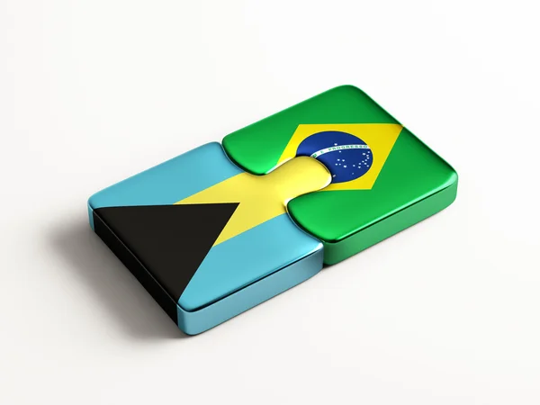 Brasil Bahamas Puzzle Concepto — Foto de Stock