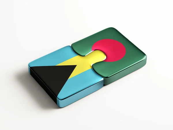 Bangladesh Bahamas Puzzle Concept — Stock Photo, Image