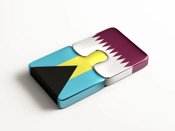 Concetto di Puzzle di Qatar Bahamas — Foto Stock