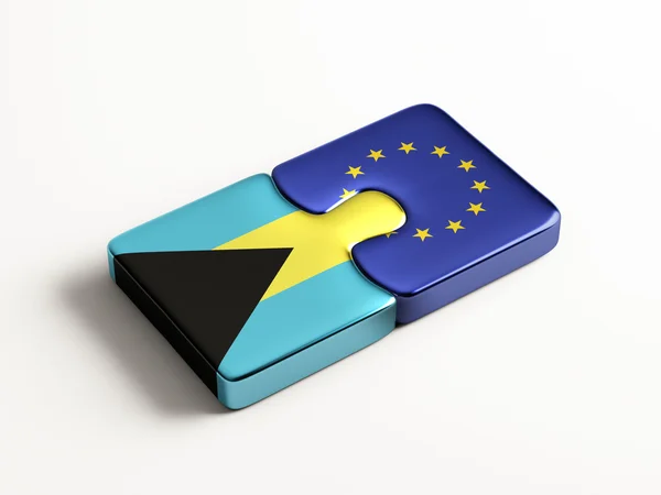 União Europeia Bahamas Puzzle Concept — Fotografia de Stock