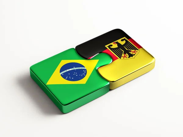 Brazílie Německo Puzzle koncept — Stock fotografie