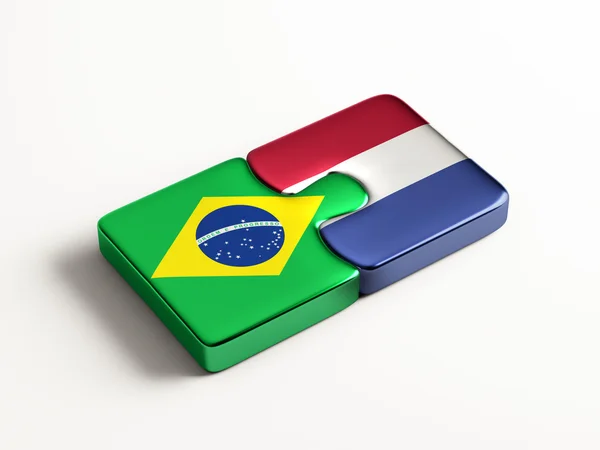 Brasil Países Bajos Puzzle Concepto —  Fotos de Stock