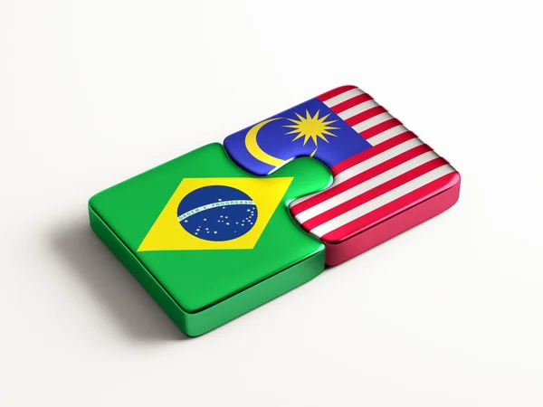 ブラジル マレーシア パズル コンセプト — ストック写真