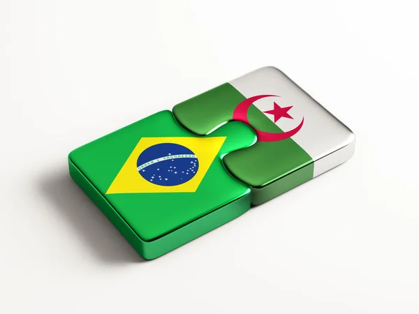 Brasilien Algerien Puzzle-Konzept — Stockfoto