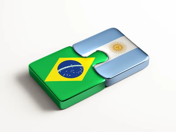 Brazil Argentina  Puzzle Concept — Stock Photo, Image