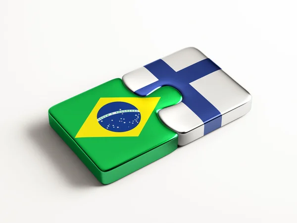Brezilya Finlandiya bulmaca kavramı — Stok fotoğraf