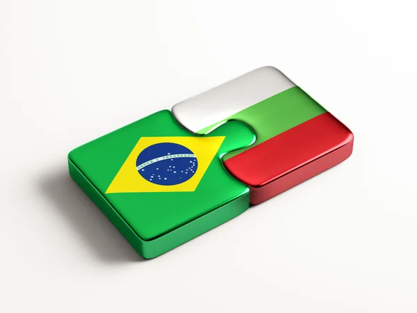 Bulgaria Brasil Puzzle Concepto — Foto de Stock