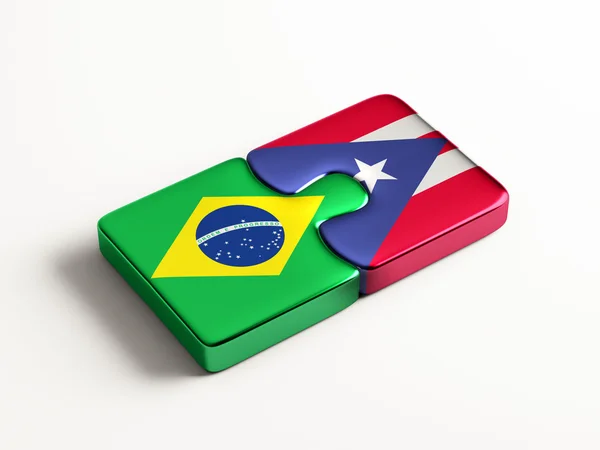 Puerto Rico Brasil Puzzle Concepto —  Fotos de Stock