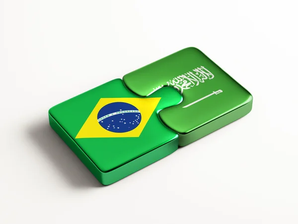 サウジアラビア ブラジル パズル コンセプト — ストック写真