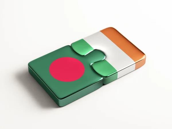 Bangladesh Irlanda Puzzle Concept — Foto Stock