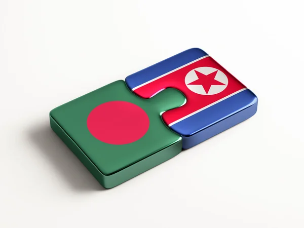 Bangladesh Corea del Nord Puzzle Concept — Foto Stock