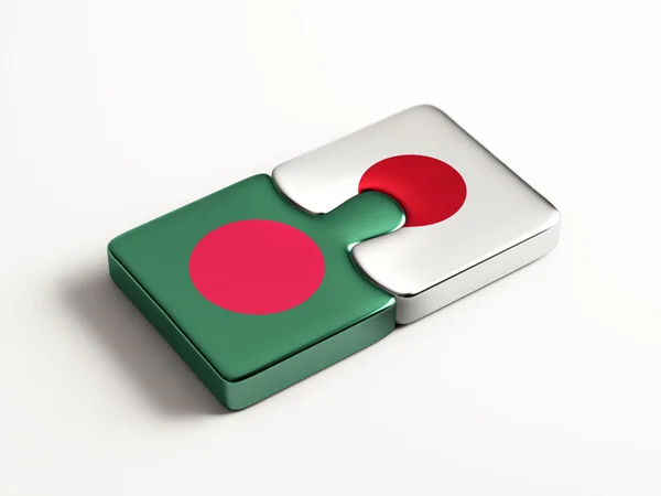 Bangladesh Japón Puzzle Concepto —  Fotos de Stock