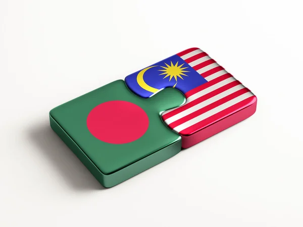 Conceito de quebra-cabeça de Malaysia de Bangladesh — Fotografia de Stock
