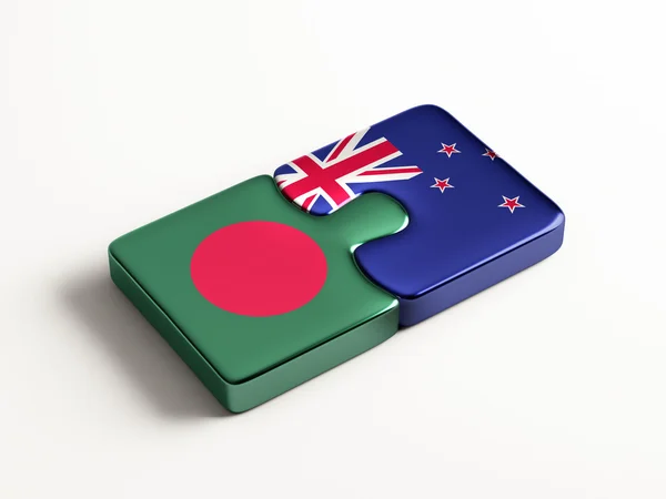 Bangladesh New Zealand  Puzzle Concept — Stock Photo, Image