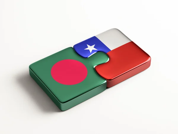 孟加拉国智利拼图概念 — 图库照片
