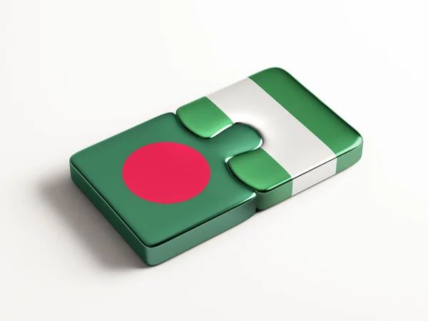 Bangladesh Nigeria puzzel Concept — Stockfoto