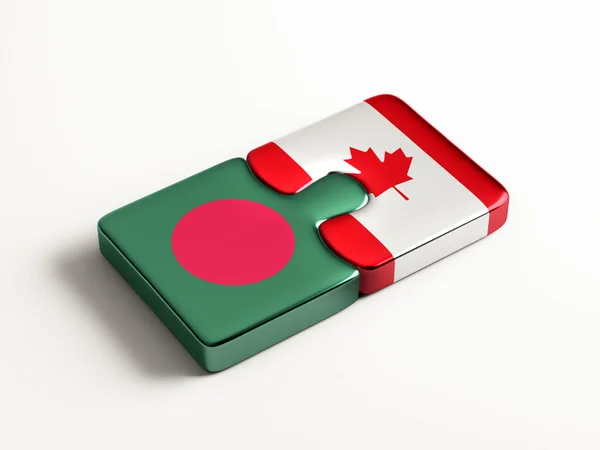 Bangladesh Canada  Puzzle Concept — Stock Photo, Image