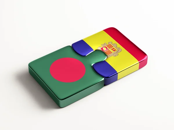 Bangladesh Andorra puzzel Concept — Stockfoto