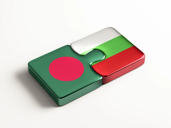 Concetto di Puzzle del Bangladesh Bulgaria — Foto Stock