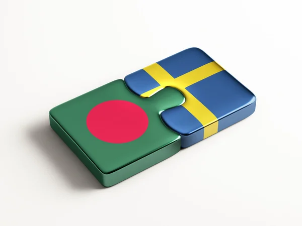 Suécia Bangladesh Puzzle Concept — Fotografia de Stock