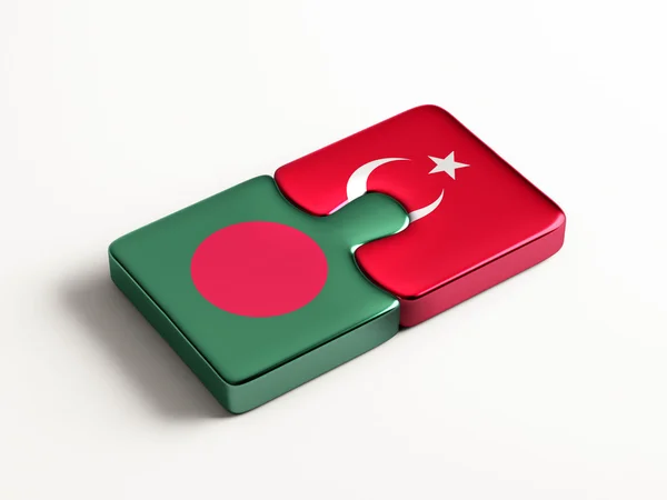 Turkiet Bangladesh pussel koncept — Stockfoto