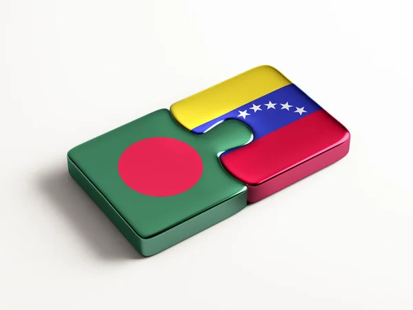 Concept de Puzzle pour le Bangladesh Venezuela — Photo
