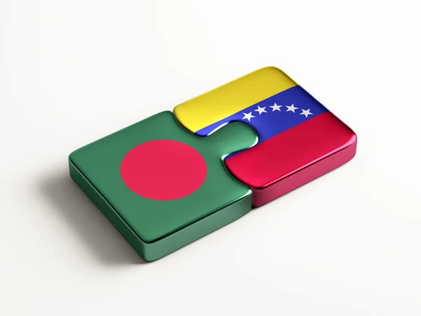 Venezuela Bangladesh Puzzle-Konzept — Stockfoto