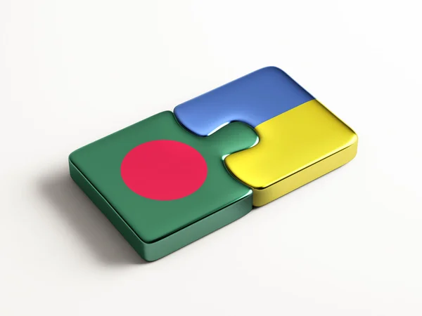 Ucrânia Bangladesh Puzzle Concept — Fotografia de Stock