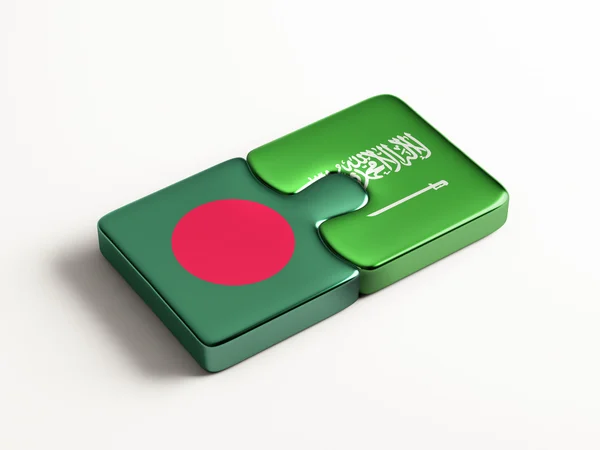 Saudi Arabia Bangladesh  Puzzle Concept — Stock Photo, Image