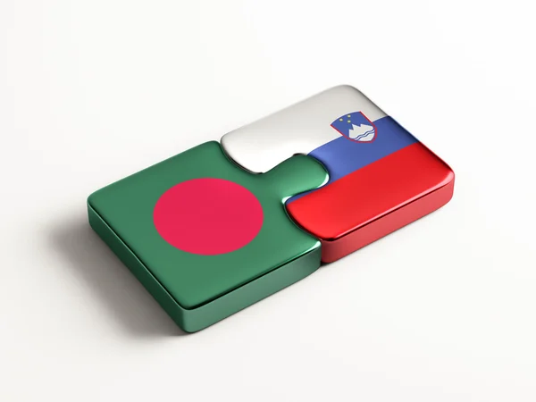 Slovenien Bangladesh pussel koncept — Stockfoto