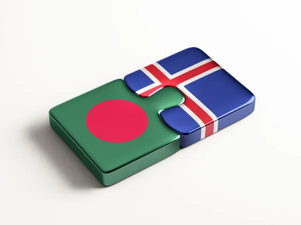 Islanda Bangladesh Puzzle Concept — Foto Stock