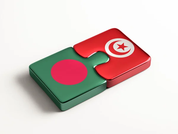 Tunisia Bangladesh  Puzzle Concept — Stock Photo, Image