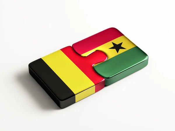 Bélgica Ghana Puzzle Concept —  Fotos de Stock