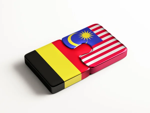 Belgien Malaysia Puzzle-Konzept — Stockfoto