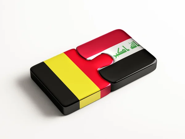 België Irak puzzel Concept — Stockfoto