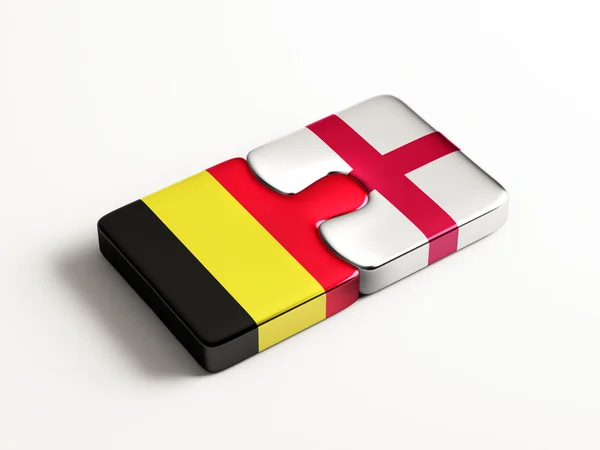 Bélgica Inglaterra Puzzle Concept — Fotografia de Stock