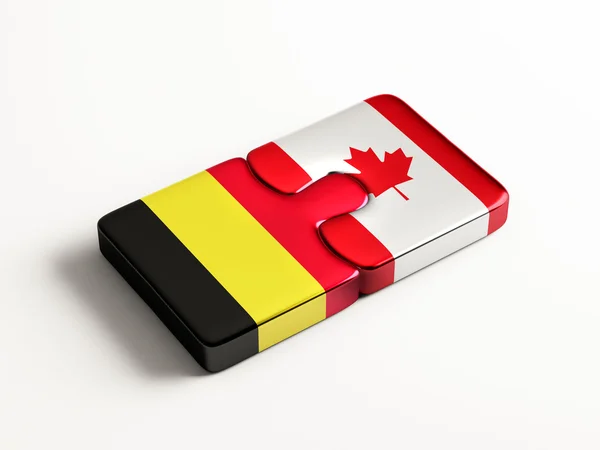 Bélgica Canada Puzzle Concept — Fotografia de Stock