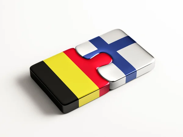 Bélgica Finlandia Puzzle Concepto —  Fotos de Stock