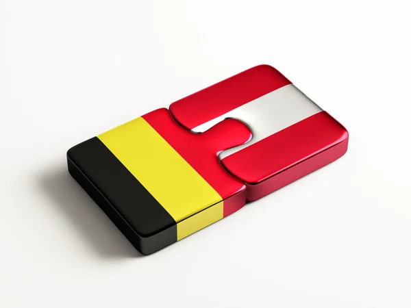 Bélgica Áustria Puzzle Concept — Fotografia de Stock