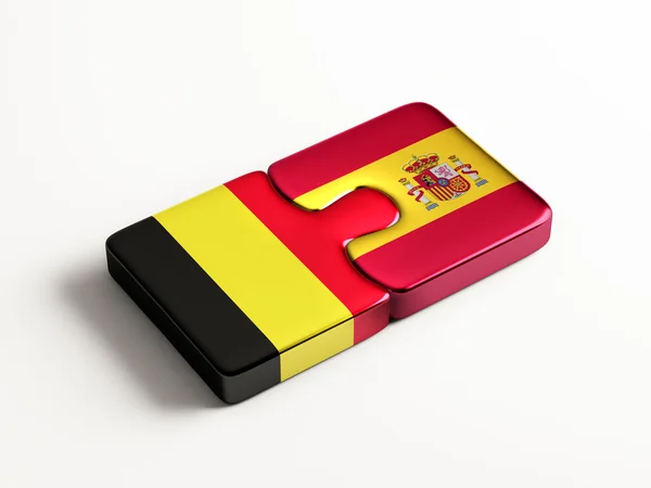 Spanje België puzzel Concept — Stockfoto