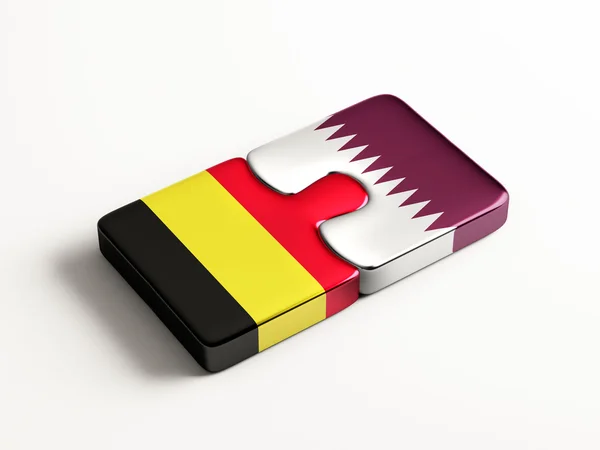 Qatar België puzzel Concept — Stockfoto