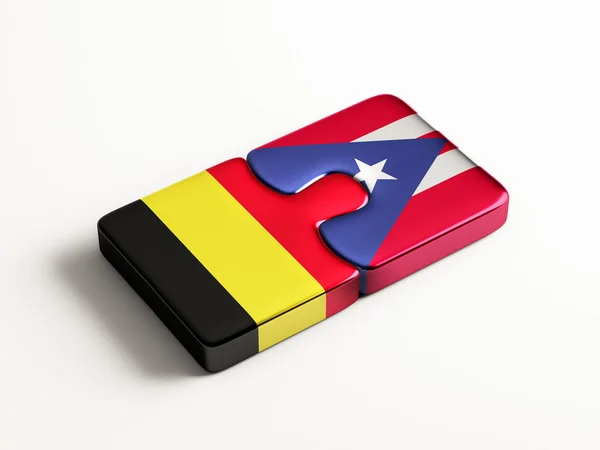Puerto Rico Belgio Concetto di Puzzle — Foto Stock
