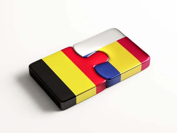 Roumanie Belgique Puzzle Concept — Photo