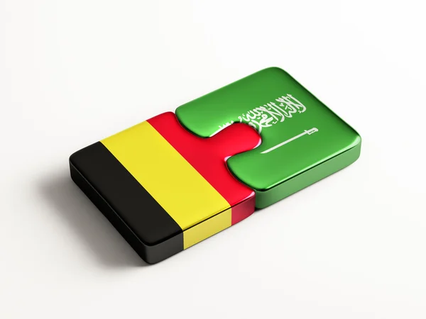 Saoedi-Arabië België puzzel Concept — Stockfoto