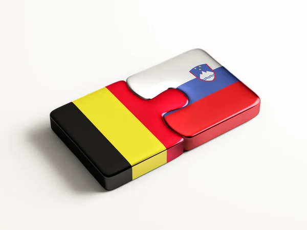 Slovenia Belgium  Puzzle Concept — Stock Photo, Image