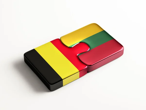 Litouwen België puzzel Concept — Stockfoto